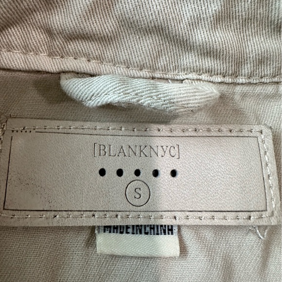 BLANK NYC Tan Khaki Bomber Jacket Size Small - Picture 5 of 10